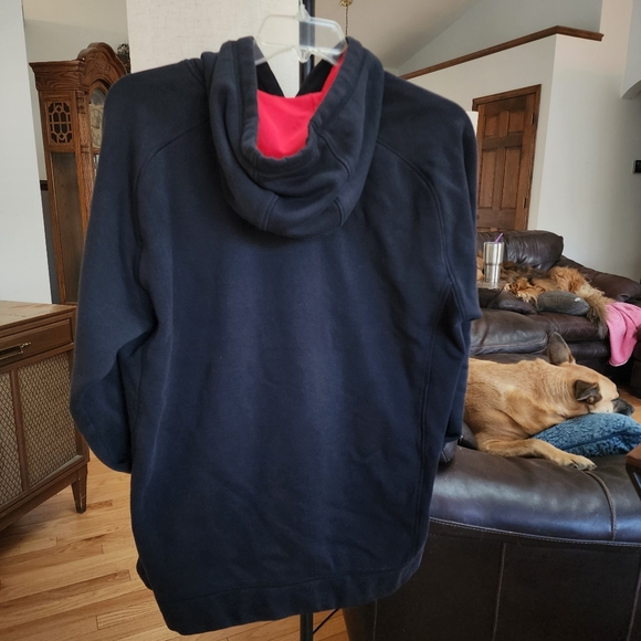 Adidas Black Hoodie with Red Logo size Xl - Picture 2 of 4